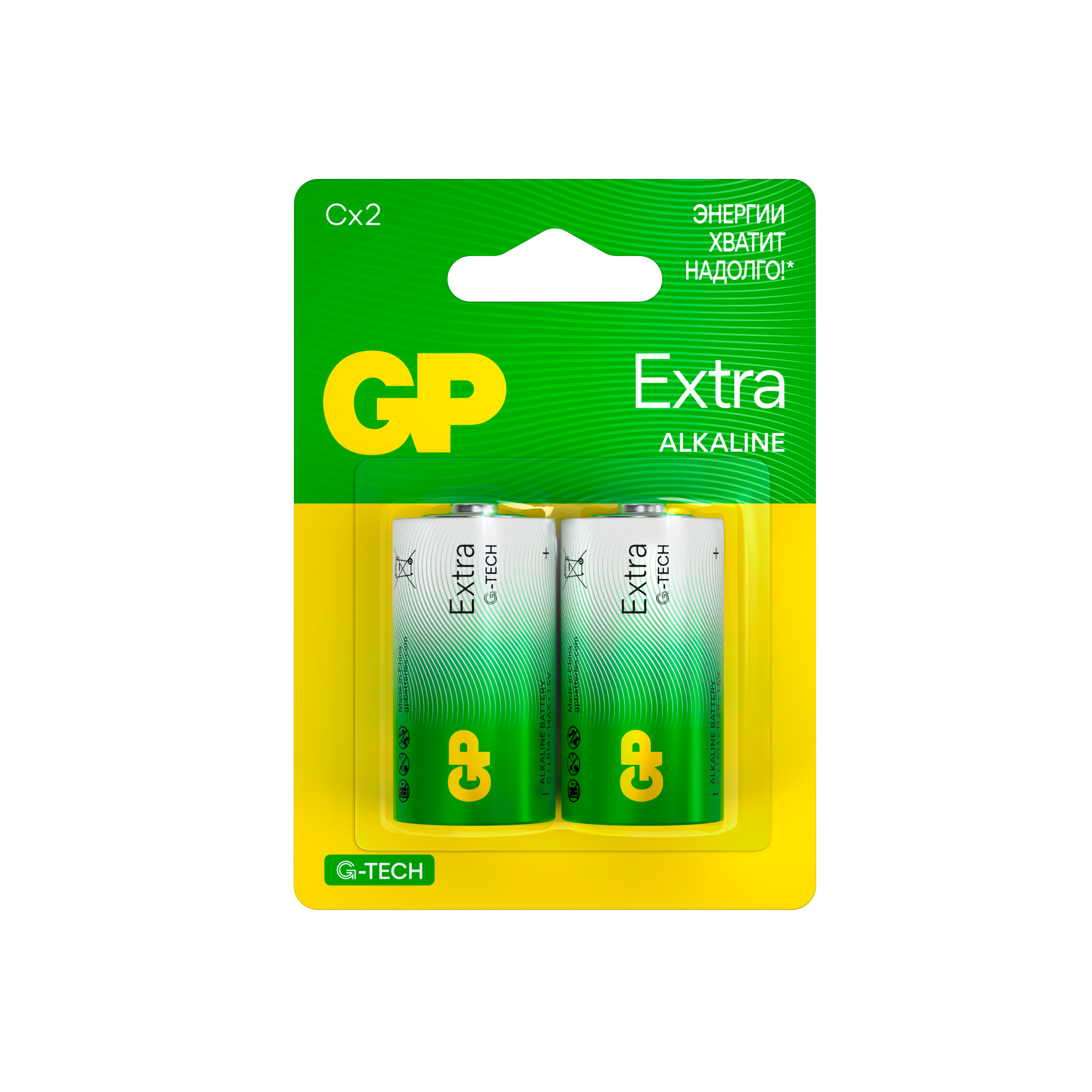 Батарейки GP Extra С (LR14) 2 шт (14AXA21-BC2) - фото 1