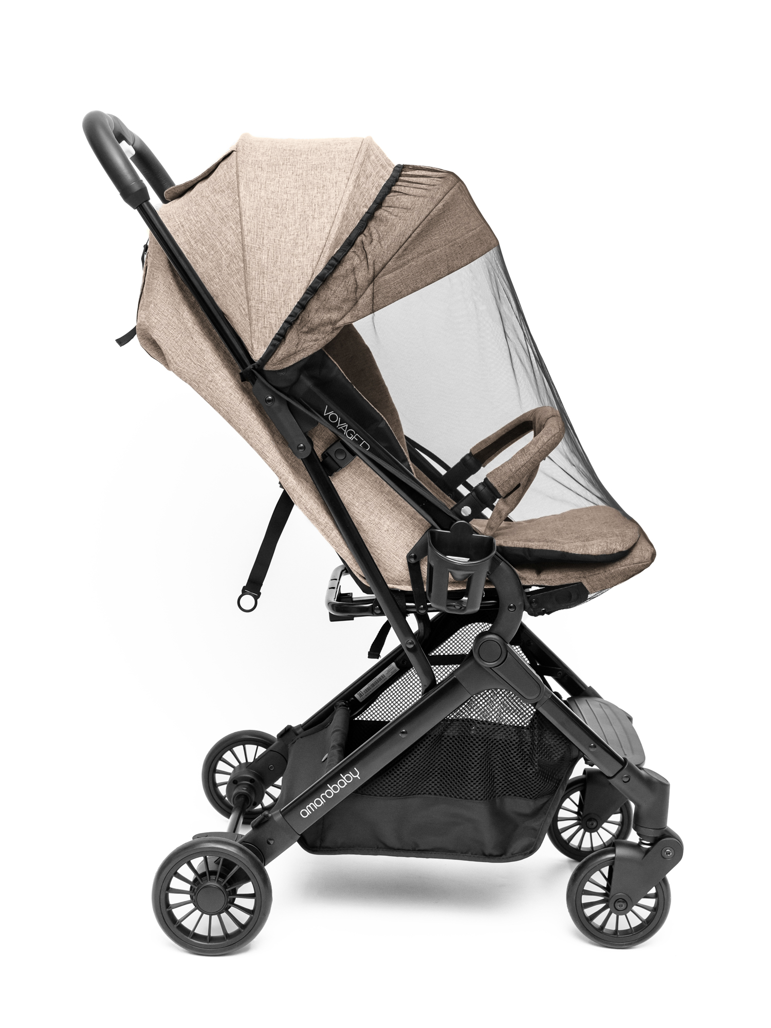Коляска прогулочная Amarobaby Voyager коричневый - фото 22