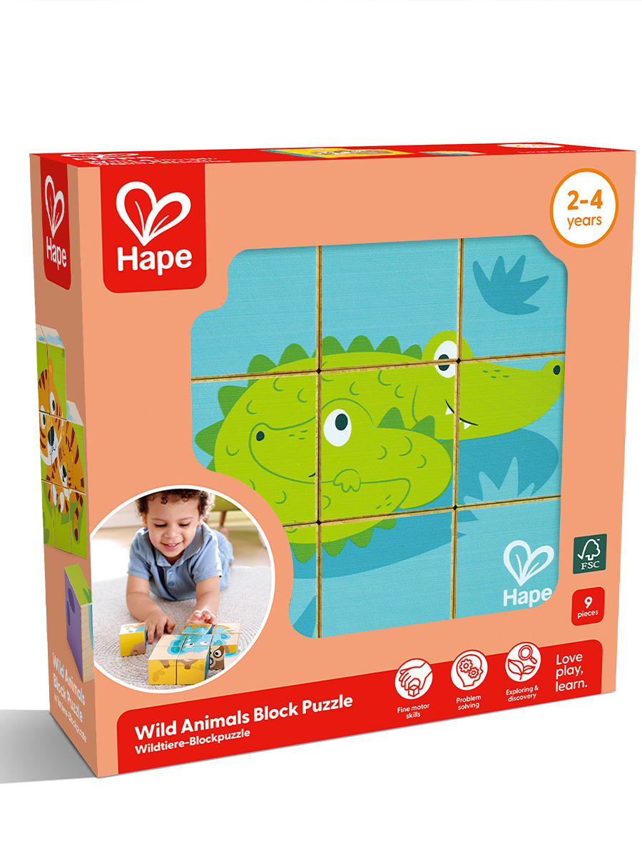 Игрушка Hape кубики Дикие животные - фото 4