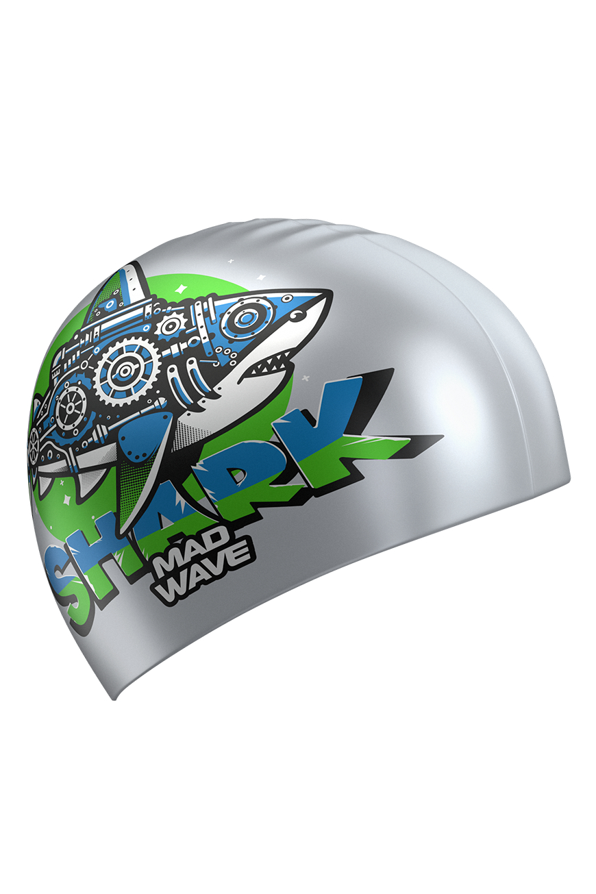 Шапочка для плавания Mad Wave Shark - фото 1