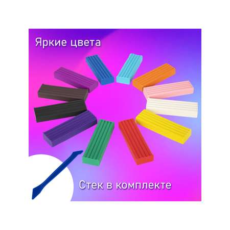 Пластилин Brauberg 12 цв.
