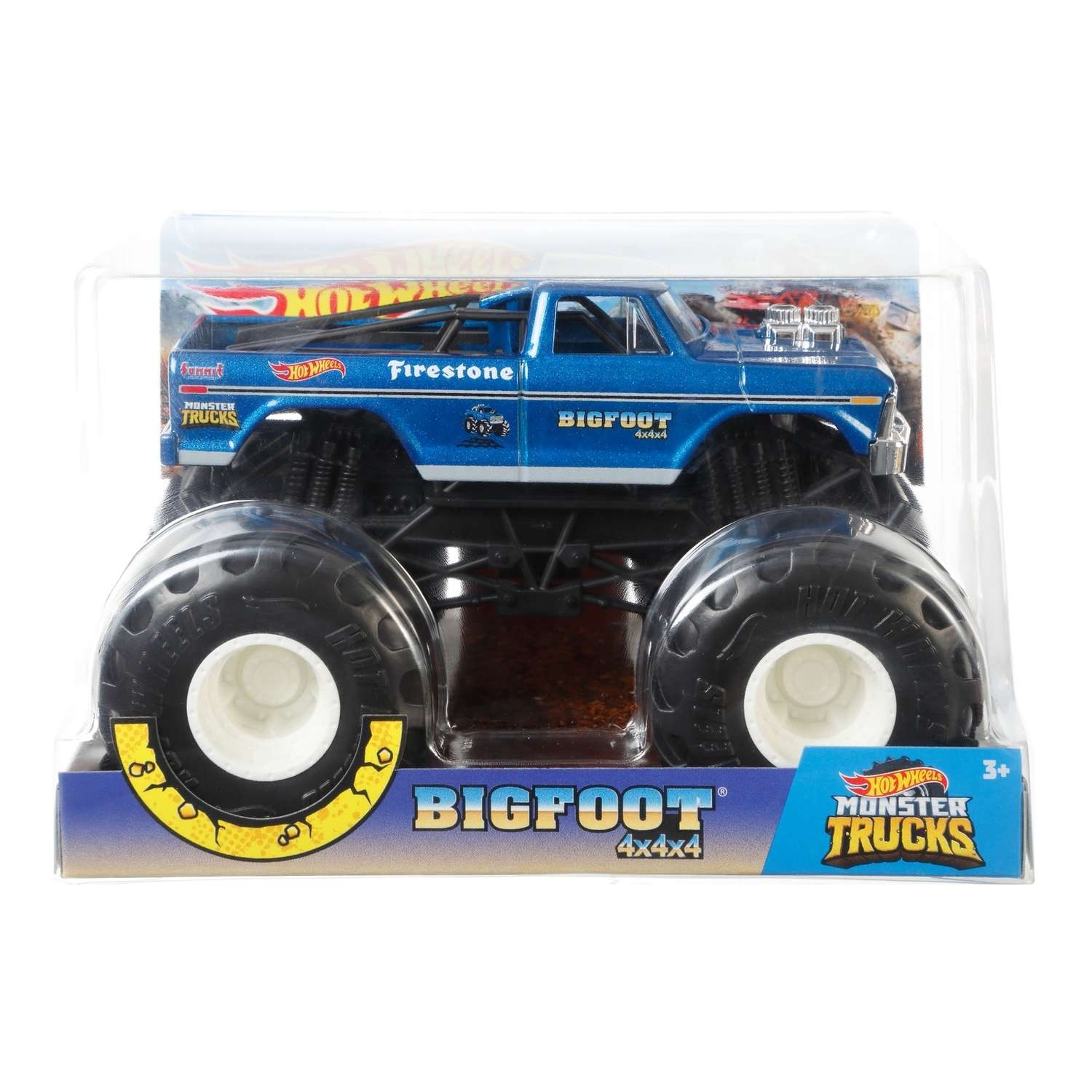 Автомобиль Hot Wheels Monster Tracks Бигфут 1:24 FYJ83 - фото 2