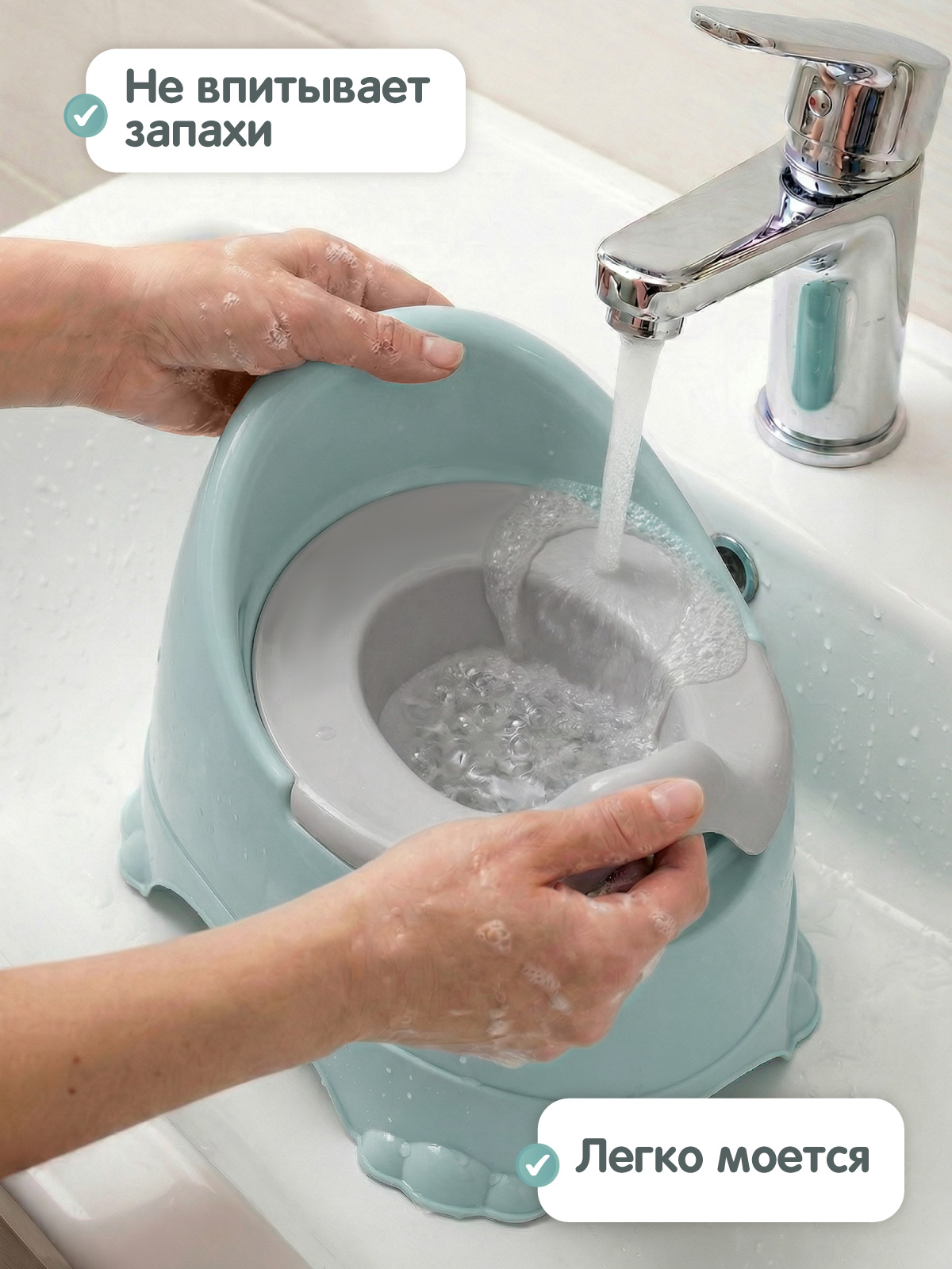 Горшок Компания Друзей пыльно-голубой голубой - фото 5