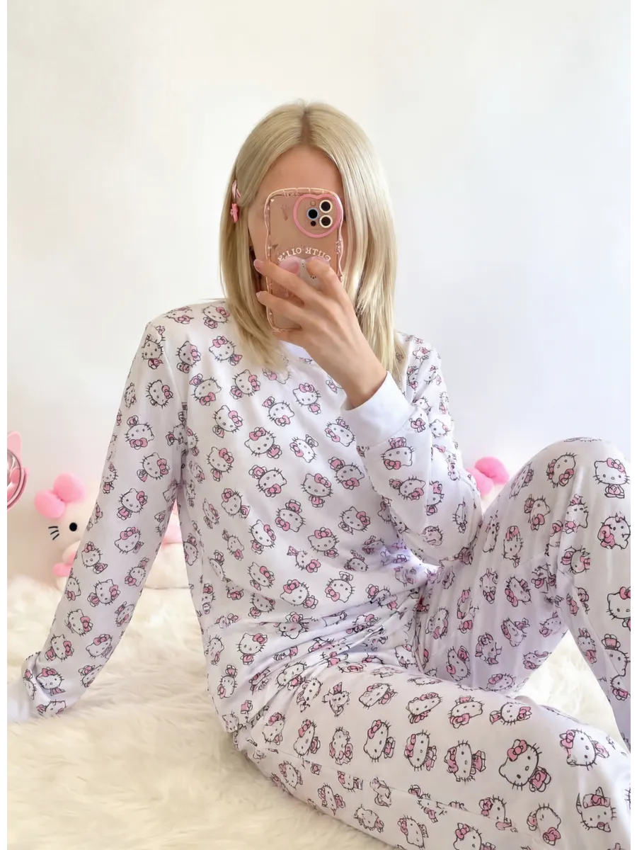 Пижама MIKO YUMI SK-3071белыйBIG - фото 6
