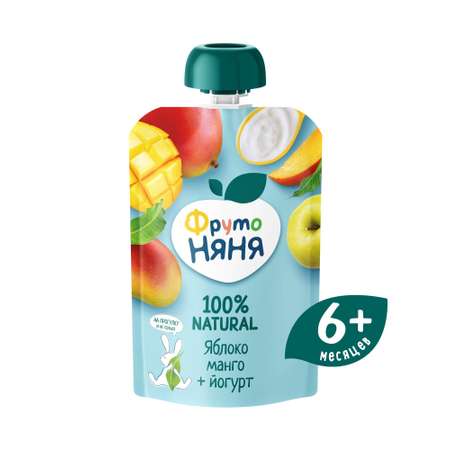 Пюре ФрутоНяня Яблоко-манго с йогуртом с 6 мес 90 г