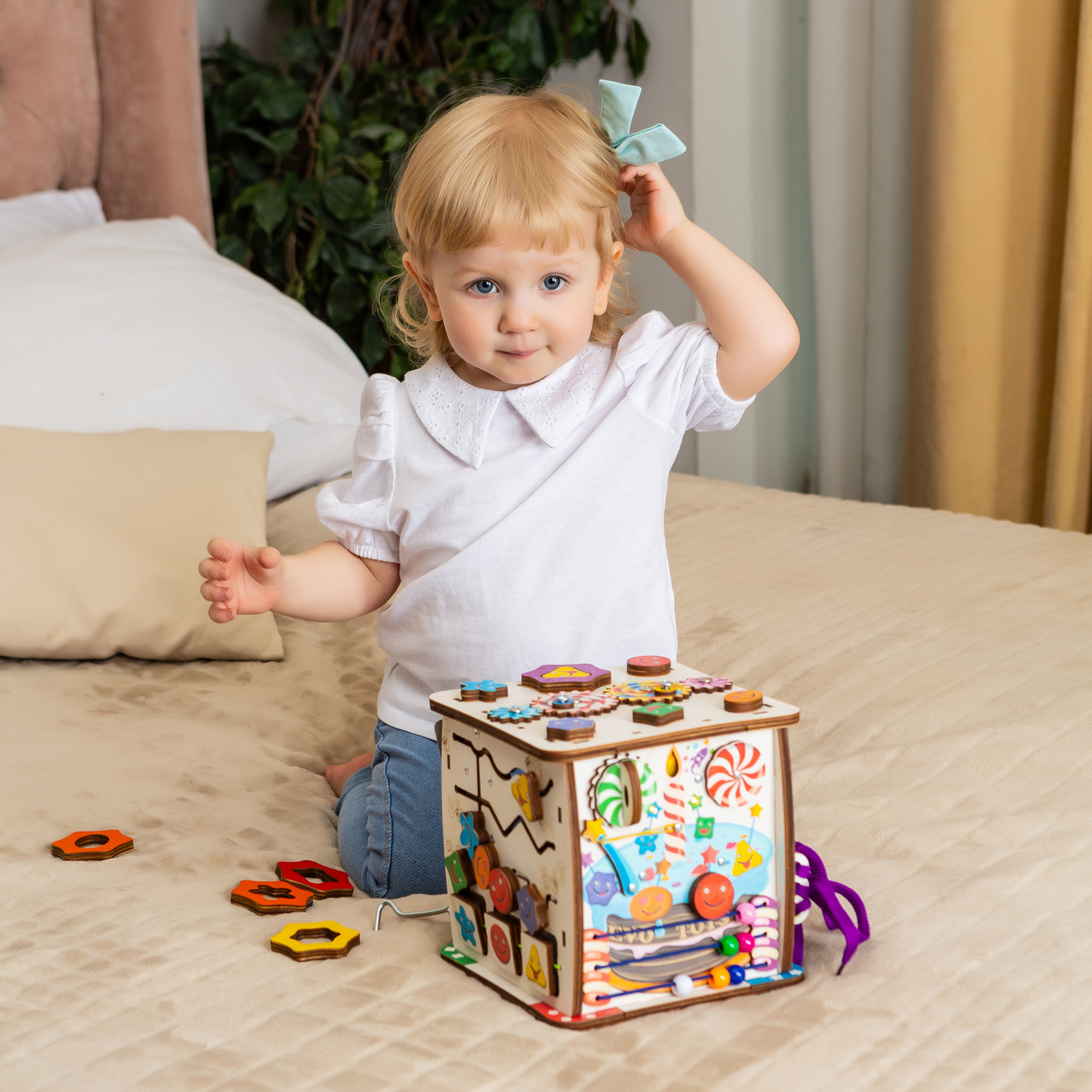 Игрушка Evotoys бизиборд Смайлики - фото 14