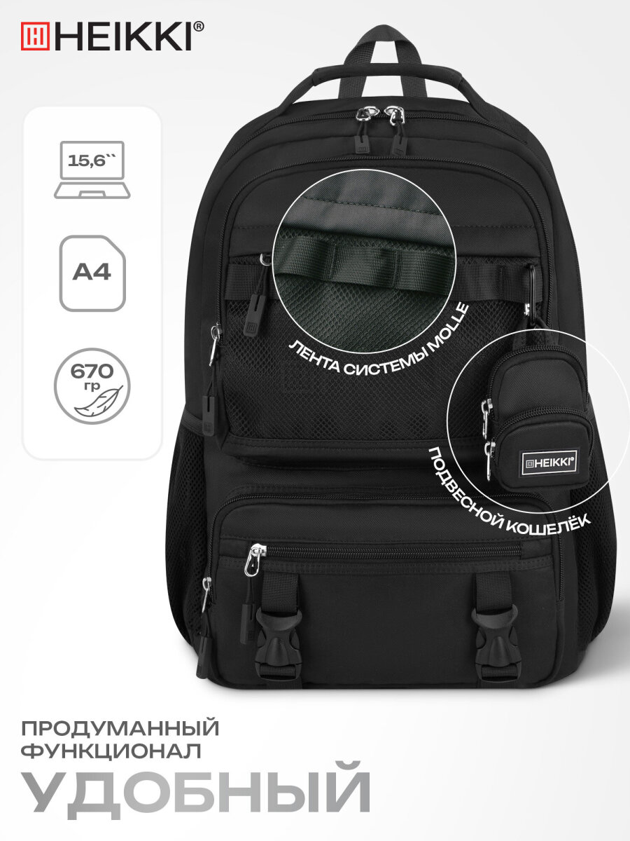 Рюкзак HEIKKI школьный городской для подростков для ноутбука - фото 2