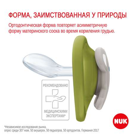 Пустышка Nuk ортодонтическая от 18 мес.