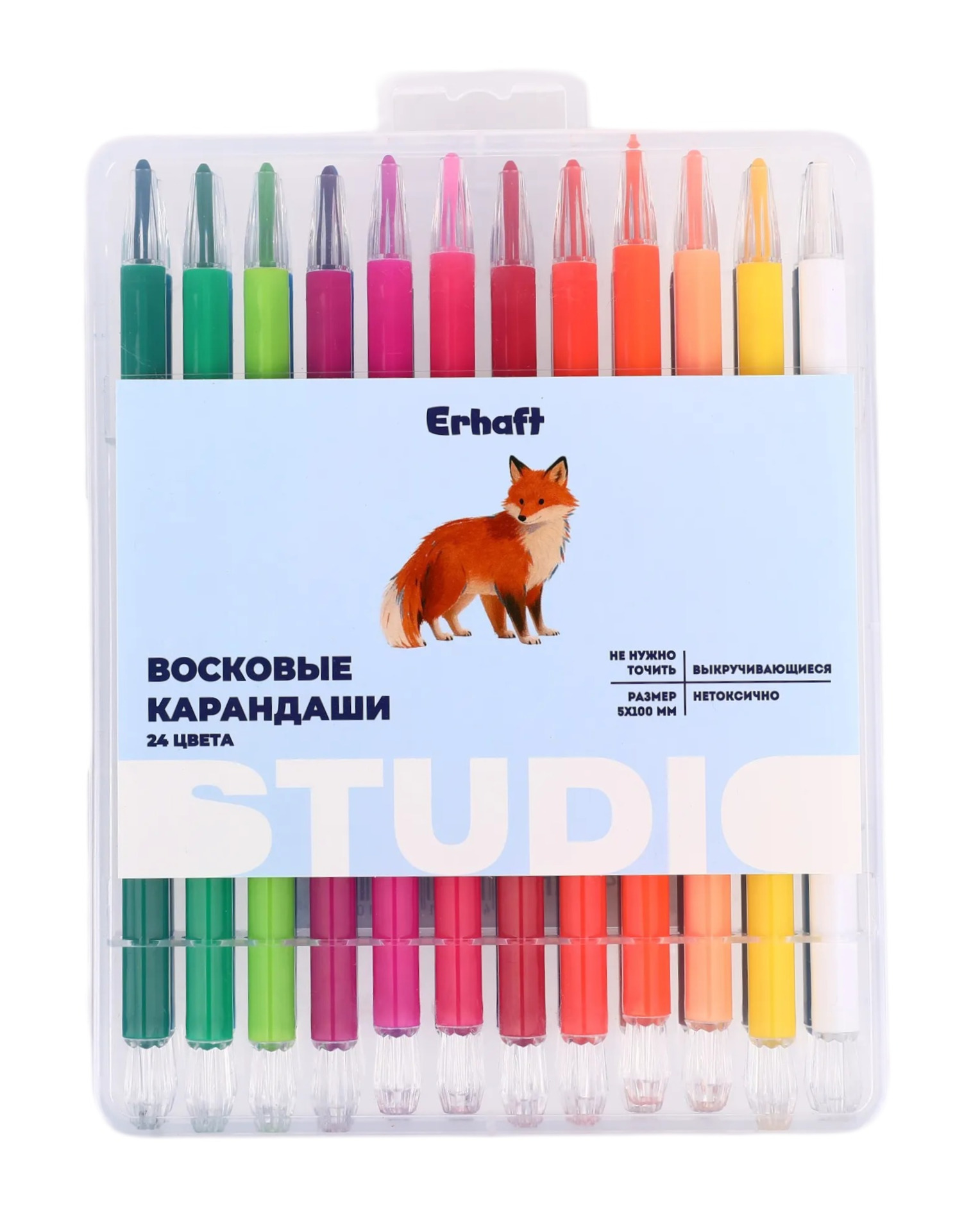 Восковые мелки Erhaft 24 шт. - фото 1