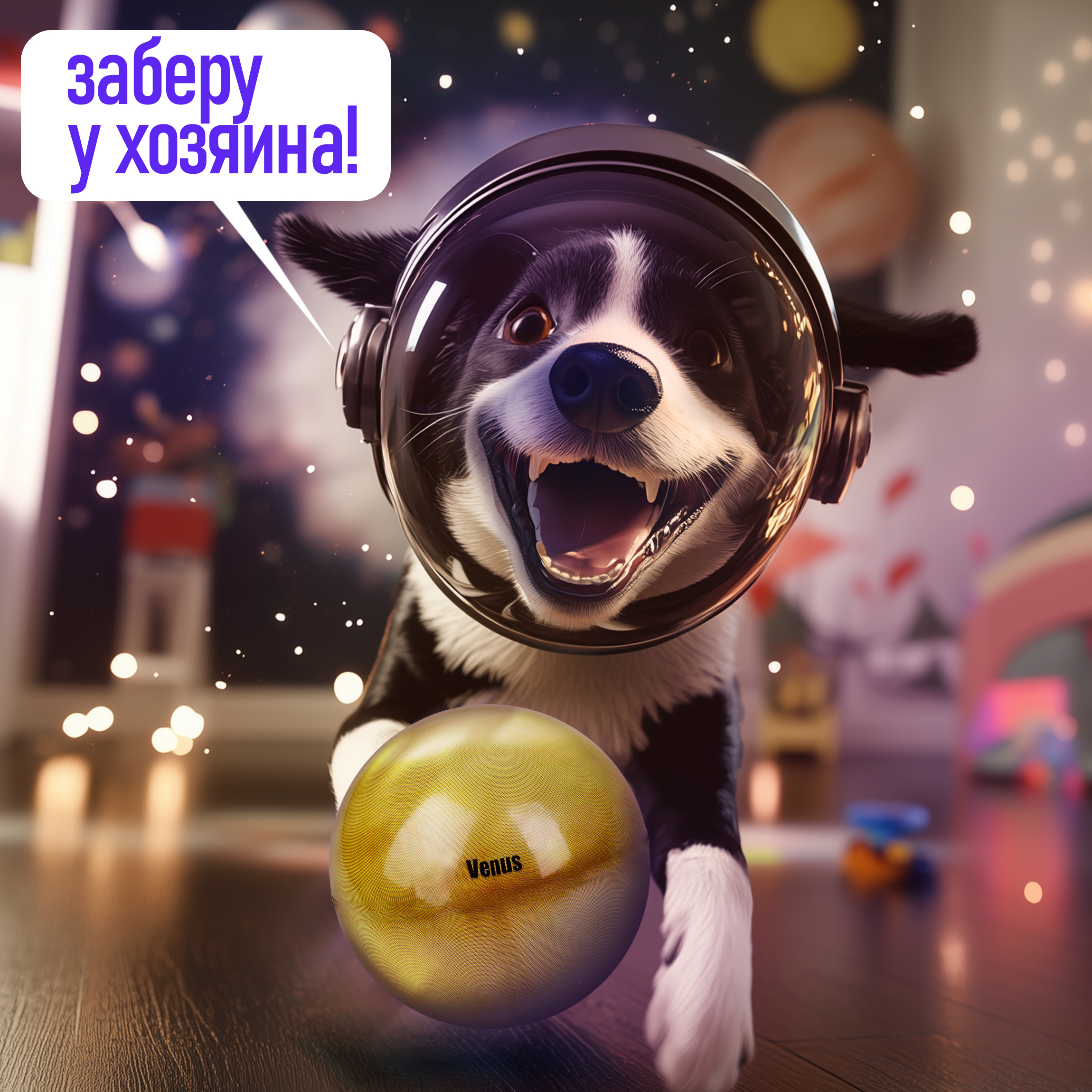 Мяч детский moon ball Крутой Замес 1TOY Венера попрыгунчик лунный галактический мон бол - фото 6