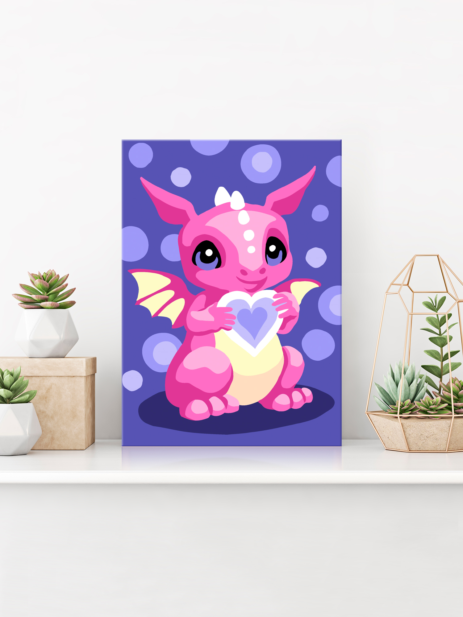 Картина по номерам Hobby Paint Влюблённый дракончик в ассортименте - фото 3