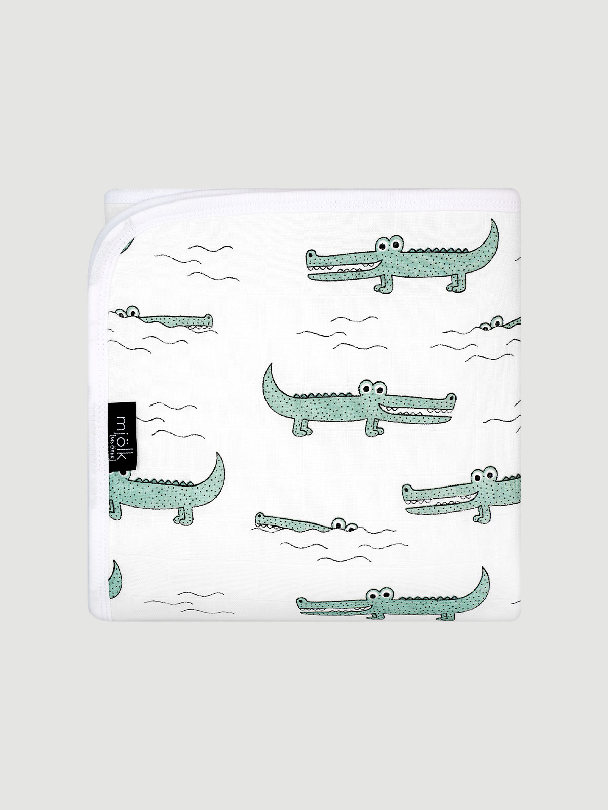 Одеяло Mjolk Крокодилы 75 x 100 см муслин - фото 1