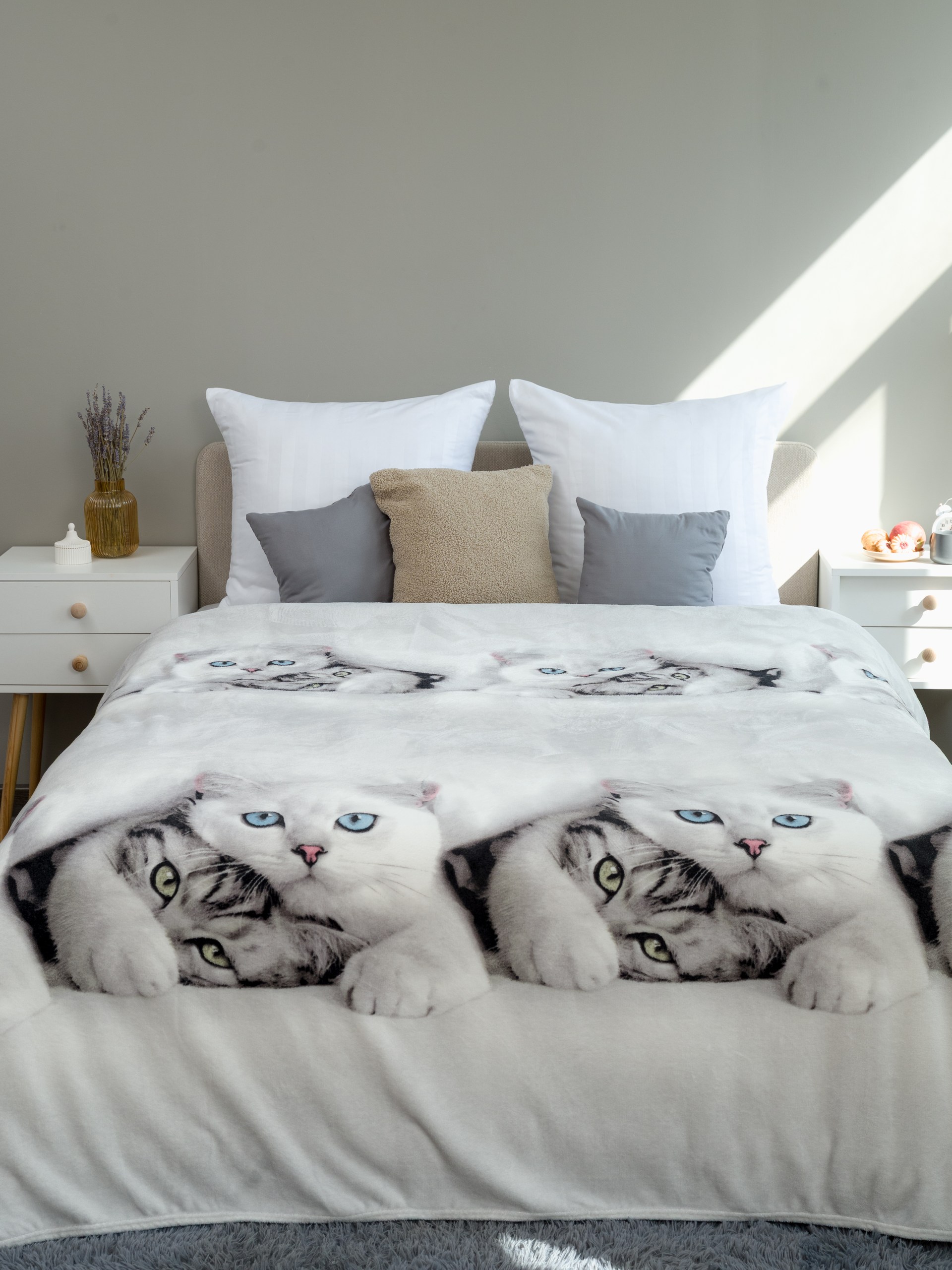 Плед PAVLine Белые котики 150 x 200 см - фото 3