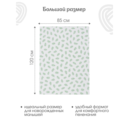 Пелёнка inlovery Восторг трикотаж 85х100 см 2 шт.
