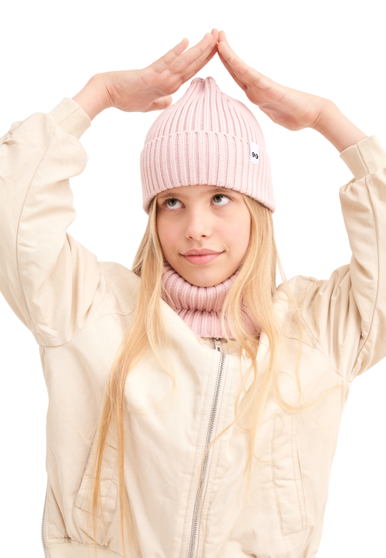 Шапка и снуд wookee Шапка_СнудРозовый - фото 5