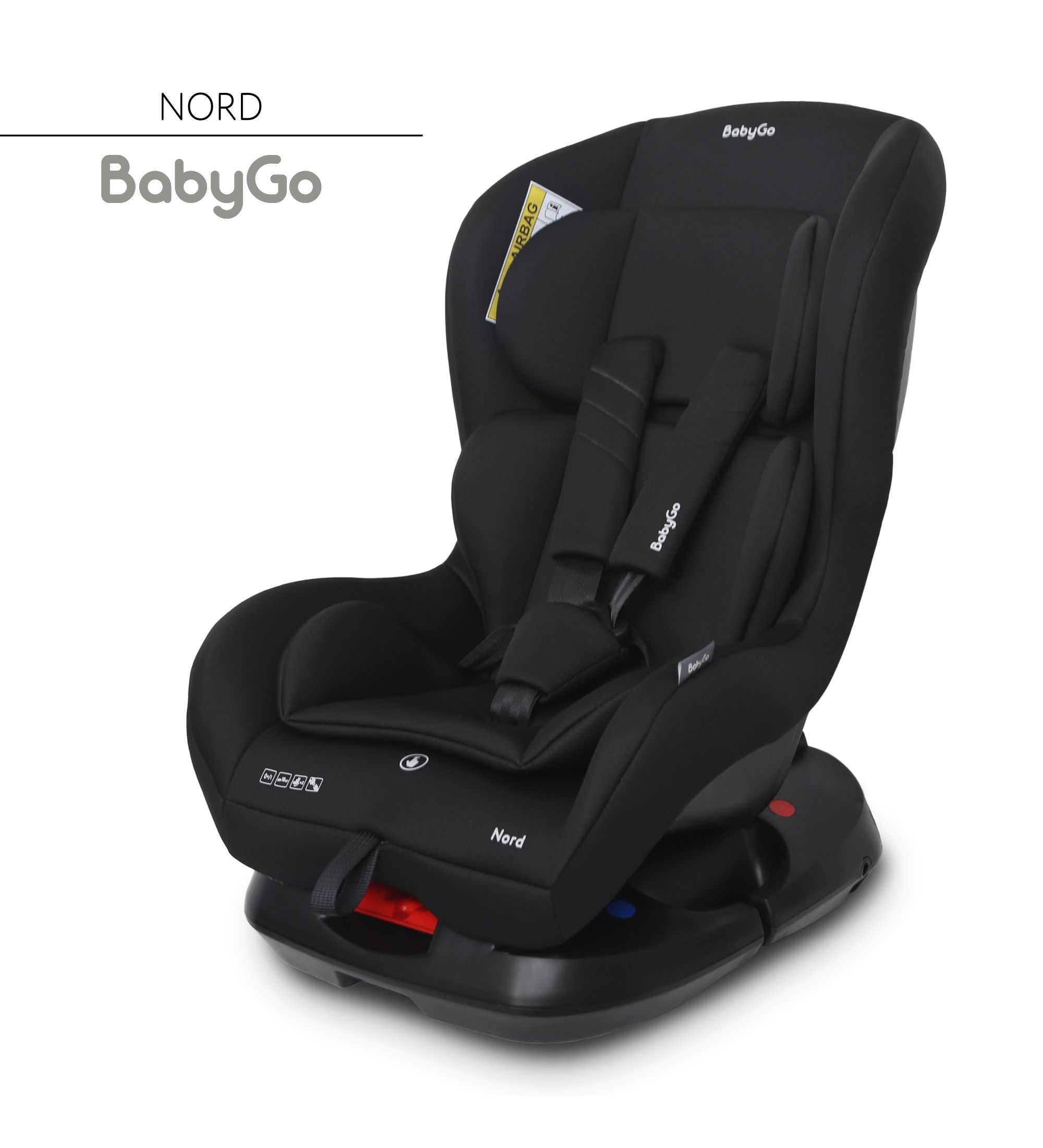 Автокресло BabyGo Nord 0+/1 (0-18 кг) черный - фото 1