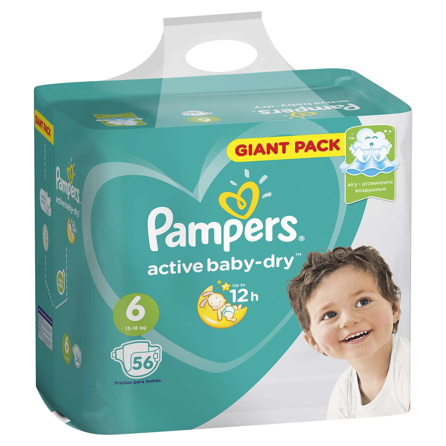 Подгузники Pampers Active Baby-Dry 6 (13-18 кг) 56 шт. - фото 3