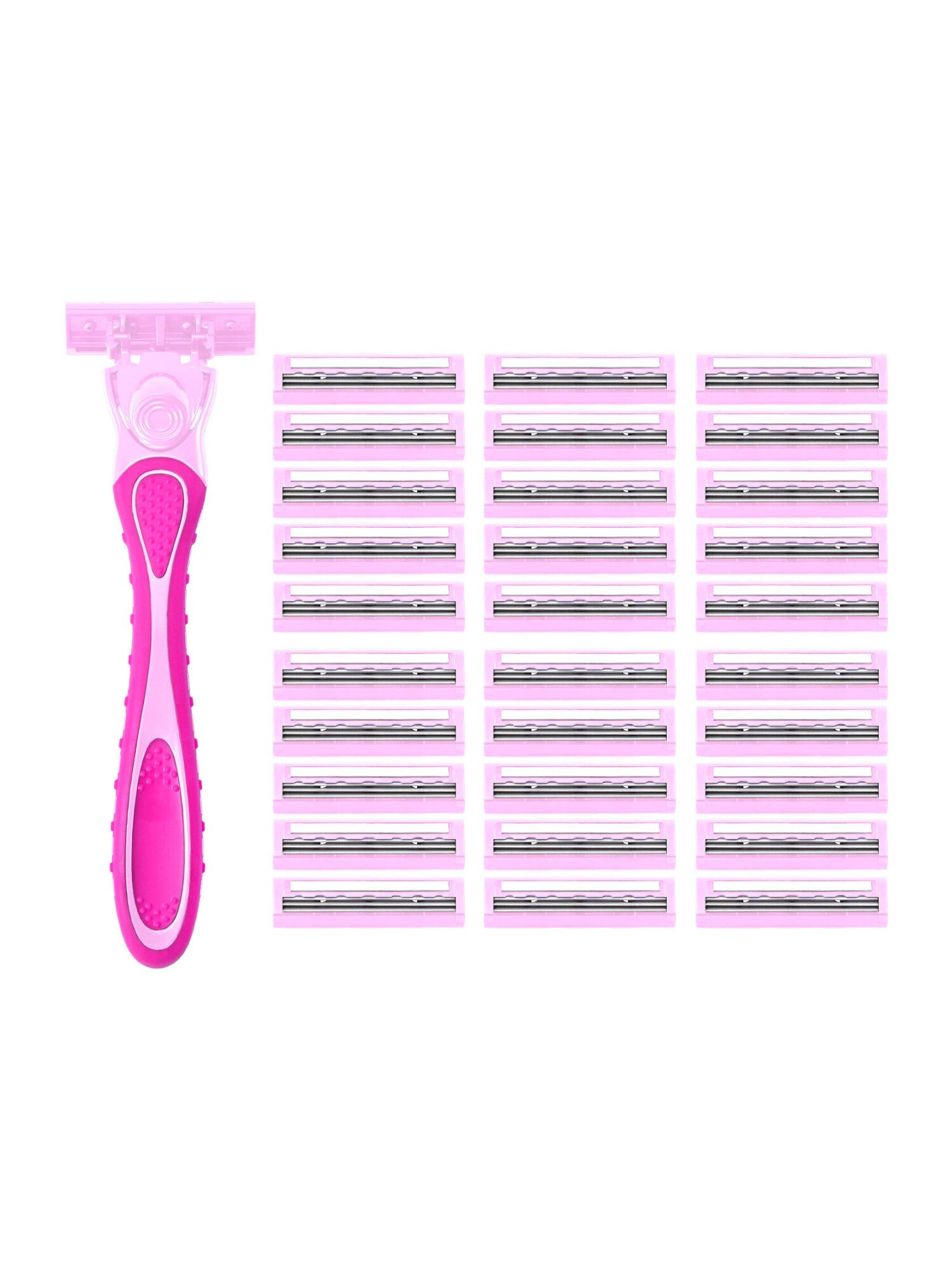 Бритва женская многоразовая X-ONE станок для бритья с 31 сменной кассетой 3 лезвия - фото 6