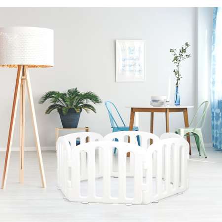 Детский манеж Ifam First Baby Room белый - голубой
