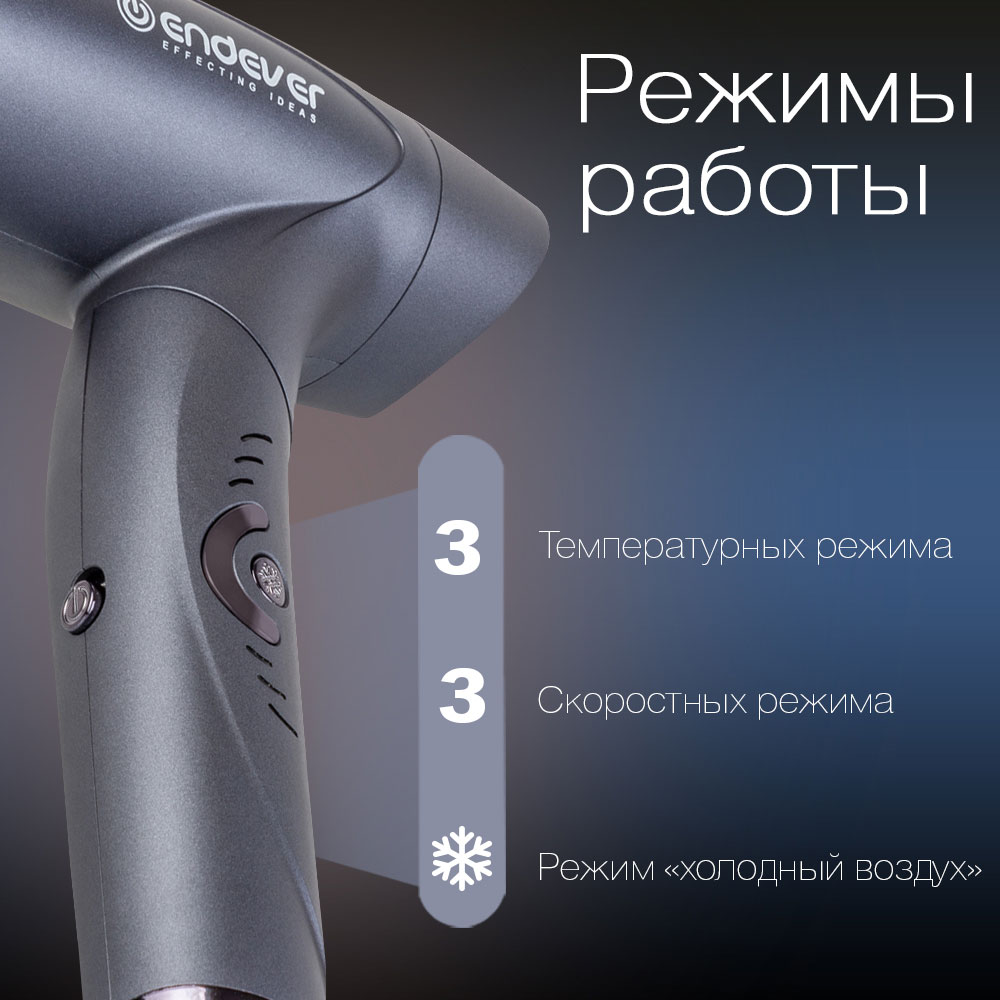 Фен для волос ENDEVER Aurora-511 - фото 3