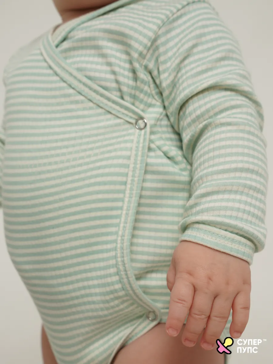Боди 3 шт Супер Пупс нбр/3пр/бд/зап/зеленыецветочки - фото 9