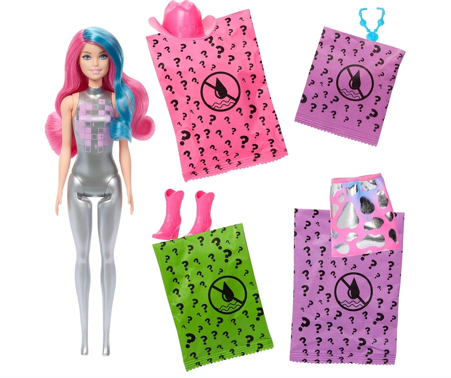 Кукла модельная Barbie Color Reveal Disco Star Series JCP01 - фото 3