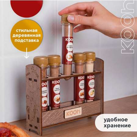 Специи для кофе и чая Kooh из 5 вкусов: смесь пряностей и приправ для десертов и глинтвейна
