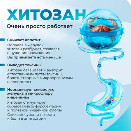 Хитозан 85% Доктор Море для похудения 120 капсул