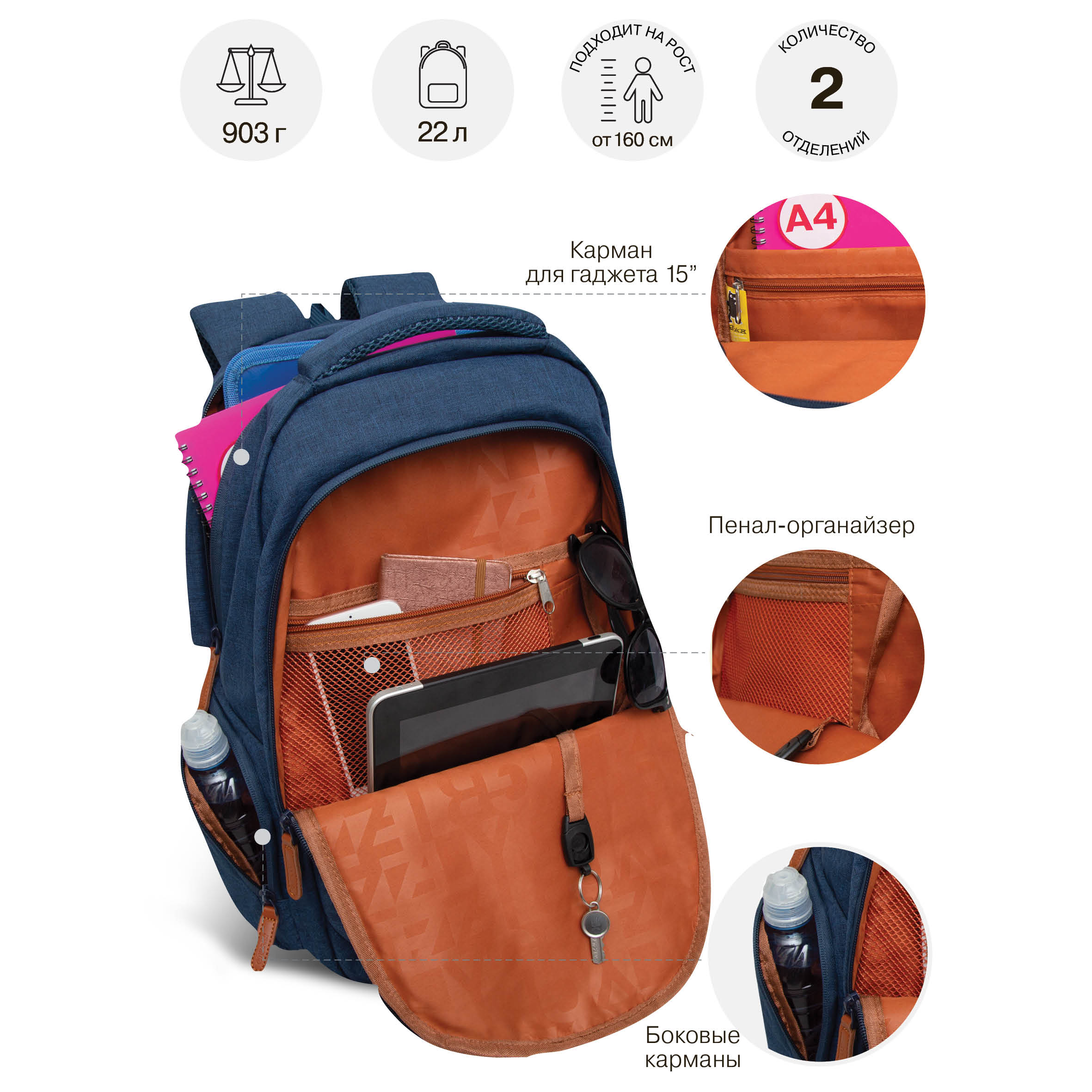 Рюкзак Grizzly для мальчика - фото 7