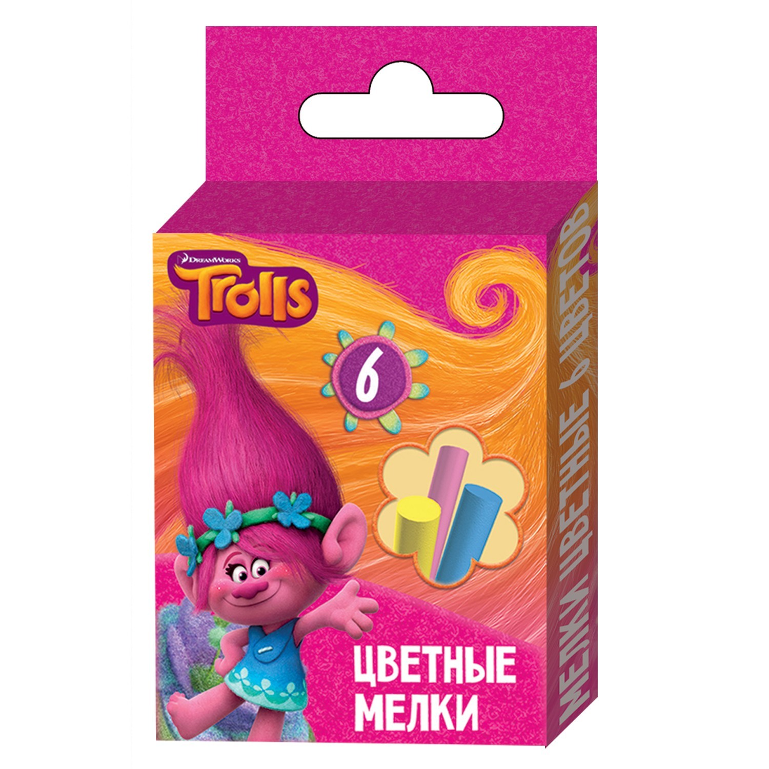 Восковые мелки Trolls 6 шт. - фото 1