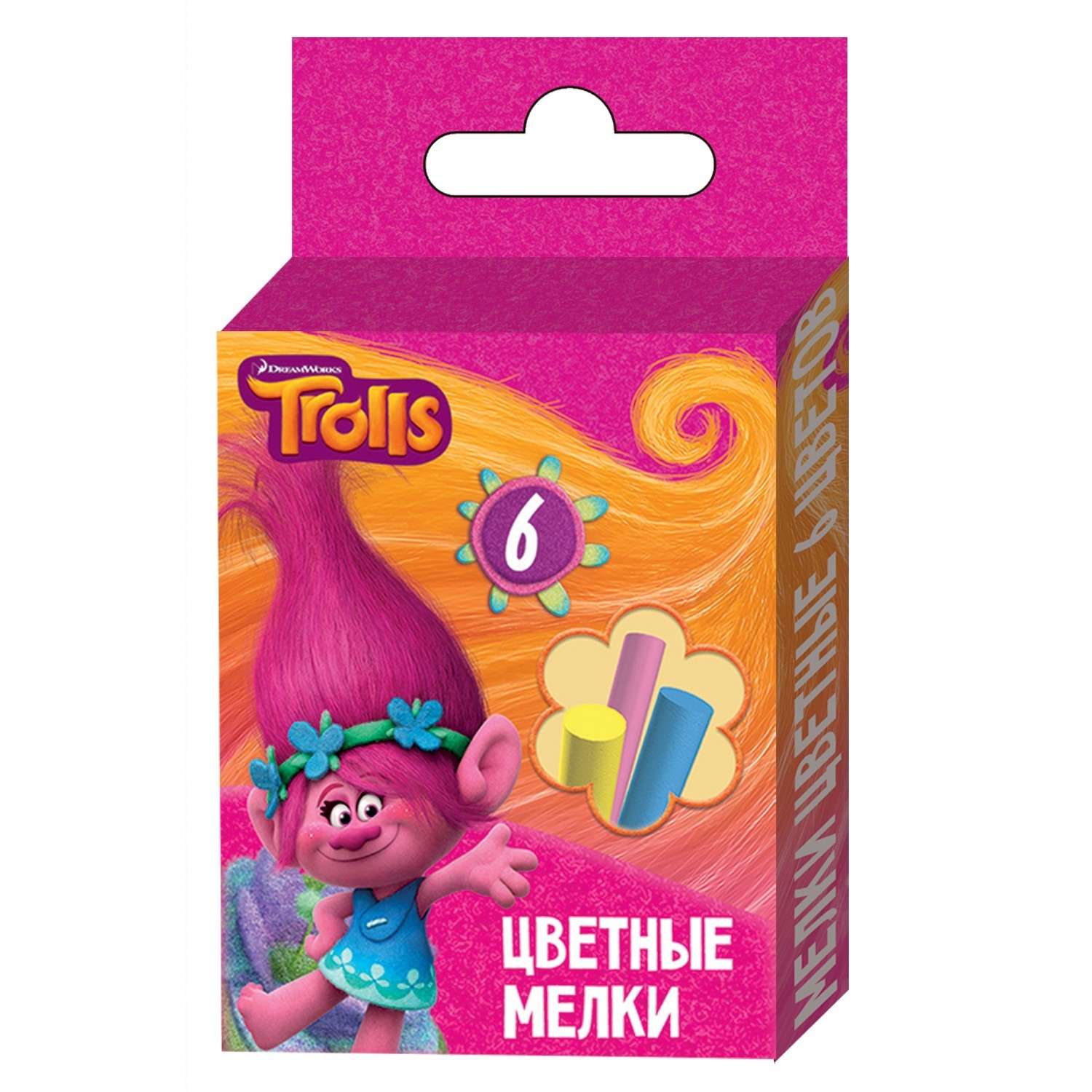 Восковые мелки Trolls 6 шт. - фото 1