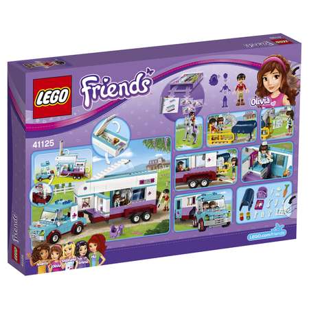 Конструктор LEGO Friends Ветеринарная машина лошадок блочный