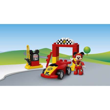 Конструктор LEGO DUPLO Гоночная машина Микки блочный