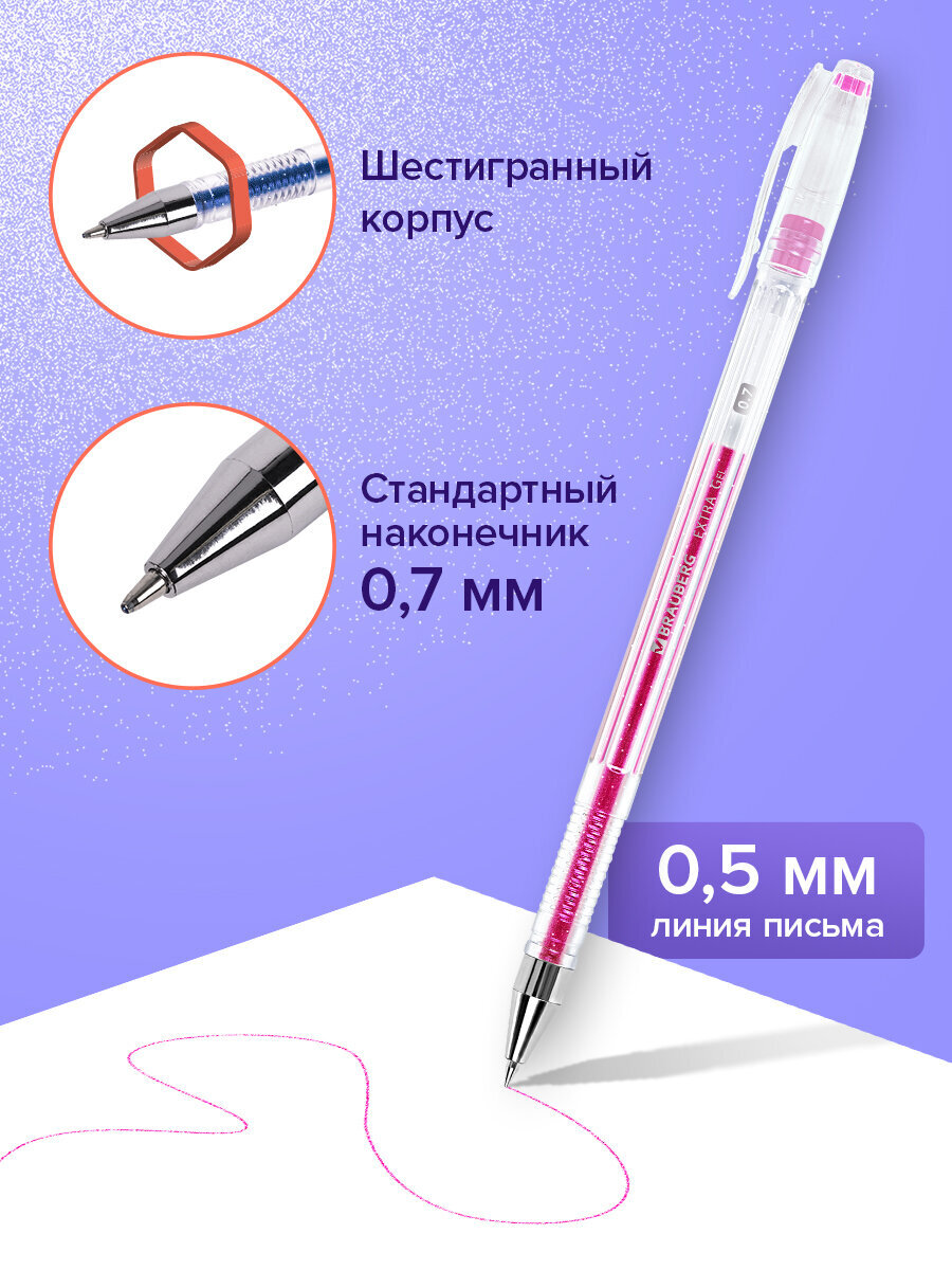 Ручка гелевая Brauberg 12 шт. - фото 3