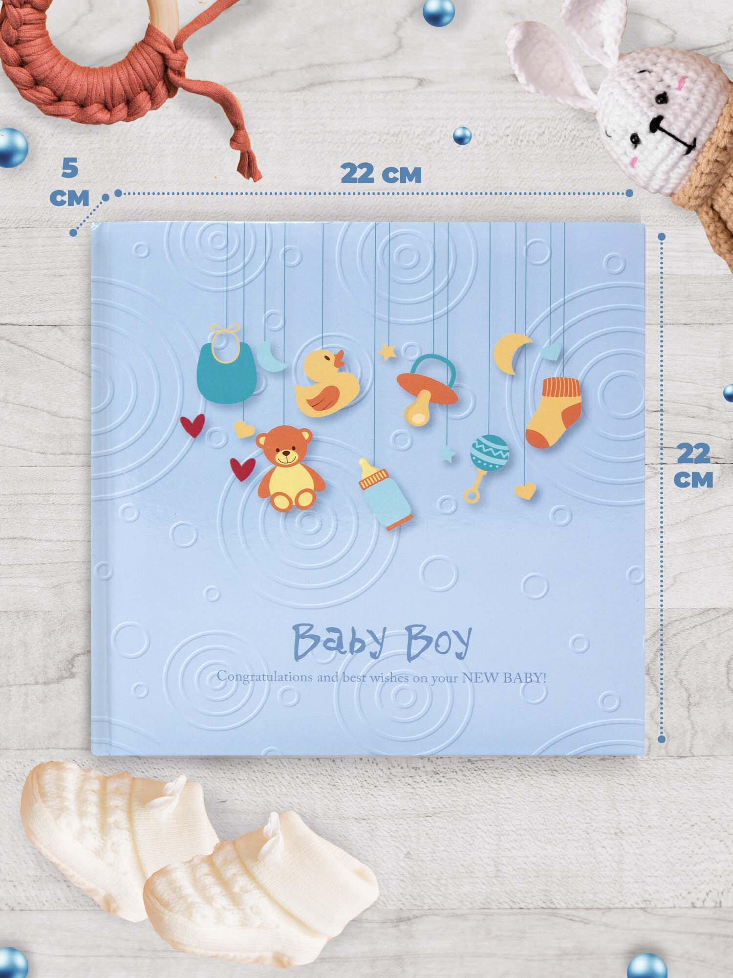 Фотоальбом Brauberg Baby Boy на 200 фото бумажные страницы голубой - фото 5