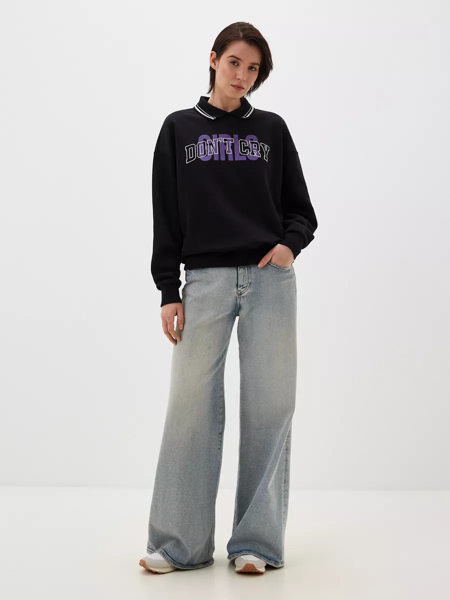 Изображение товара Хлопковый стильный женский джемпер Mark Formelle оверсайз на холодный сезон