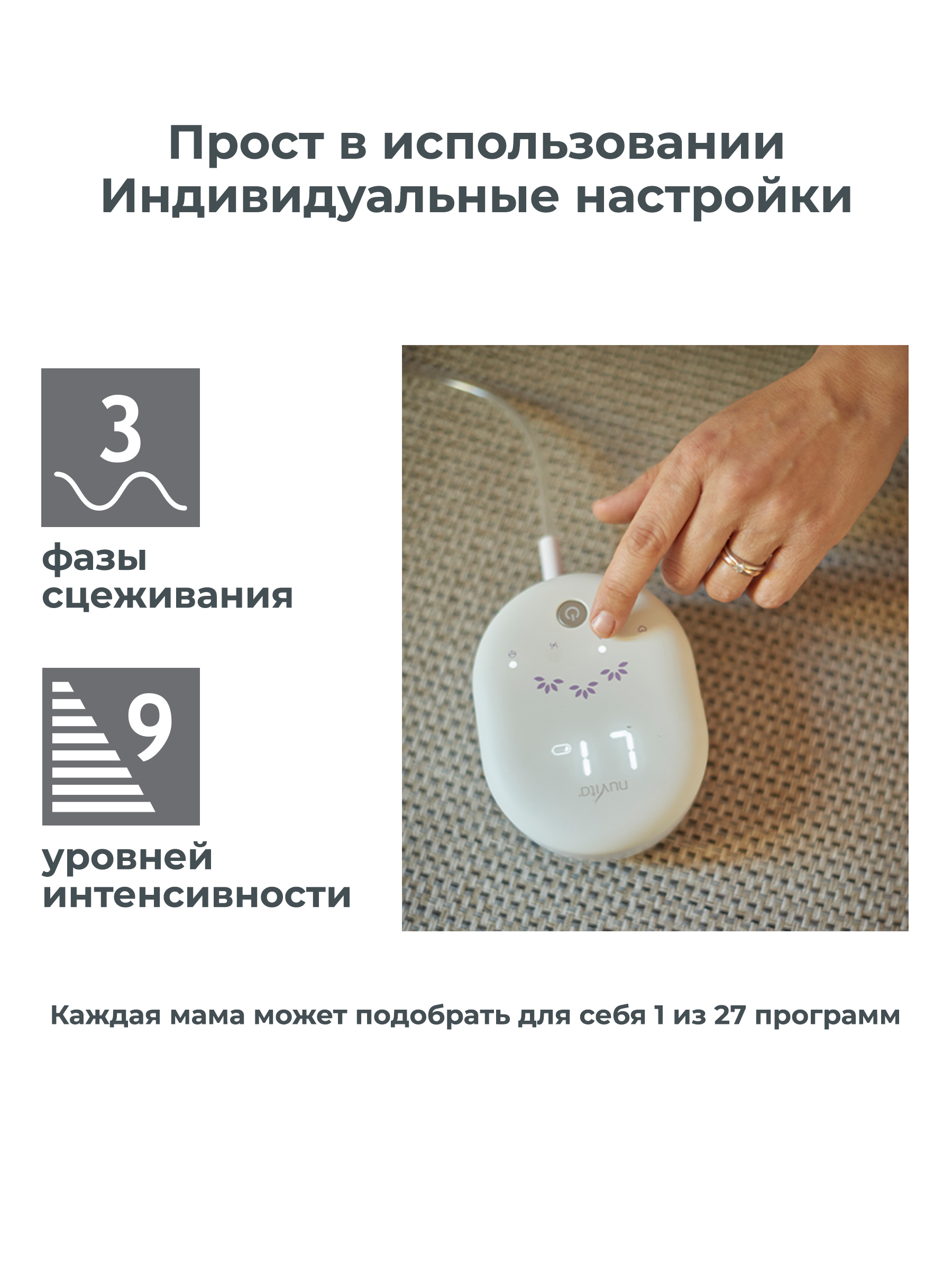 Молокоотсос электрический Nuvita Materno Smart X Doppio - фото 5