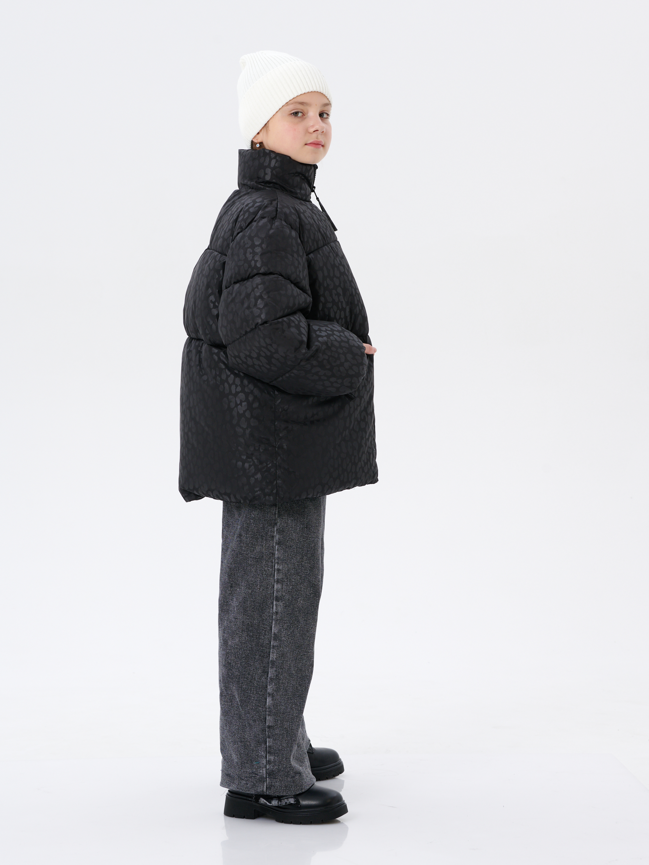 Куртка КрутышОк Т-066 черный леопард - фото 6