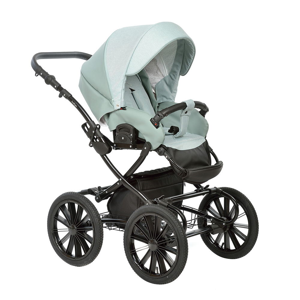 Коляска 2в1 Indigo Porto Classic 05 св.-зеленый - фото 2