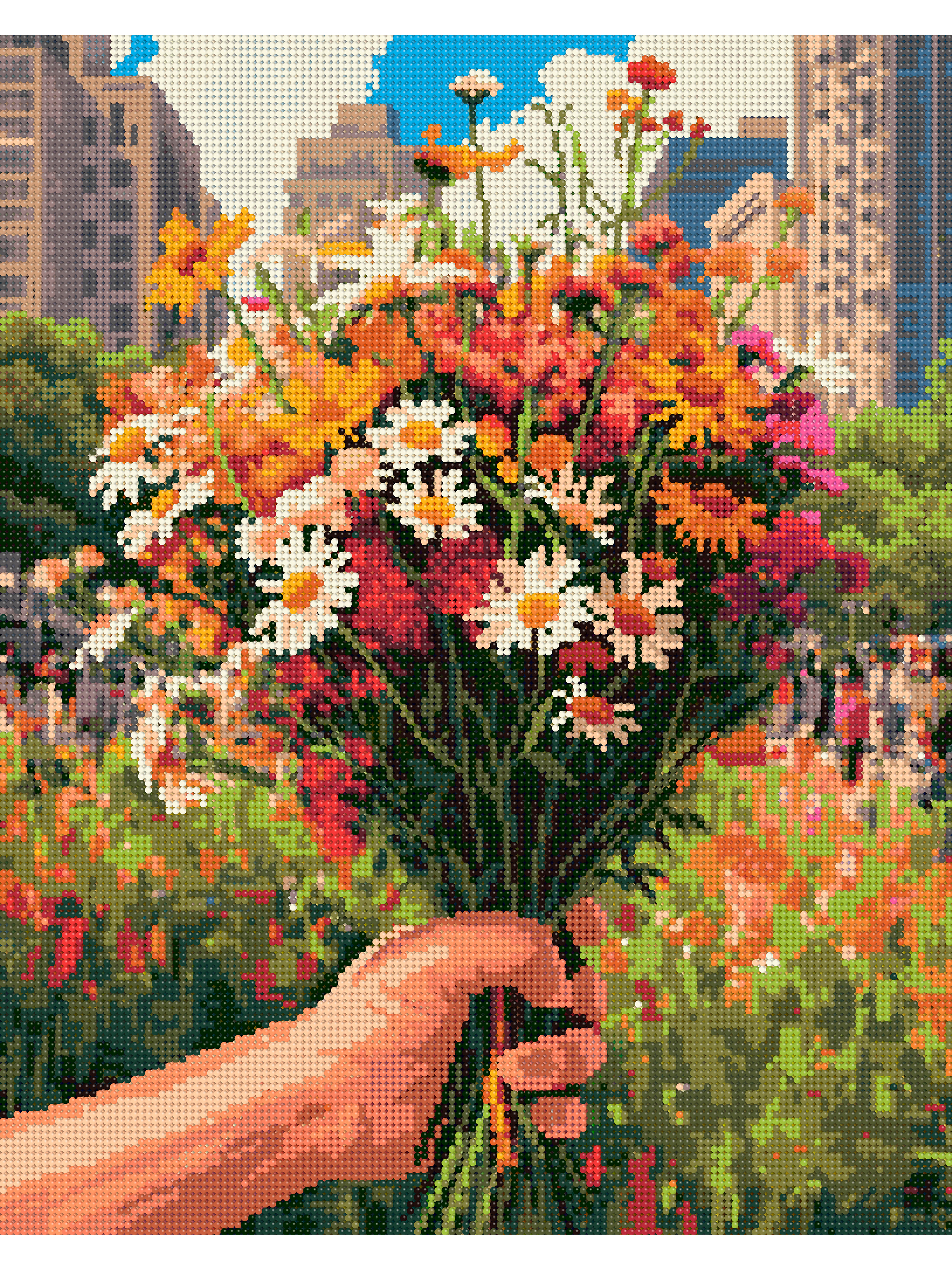 Алмазная мозаика Art sensation Букет городских цветов в ассортименте - фото 2