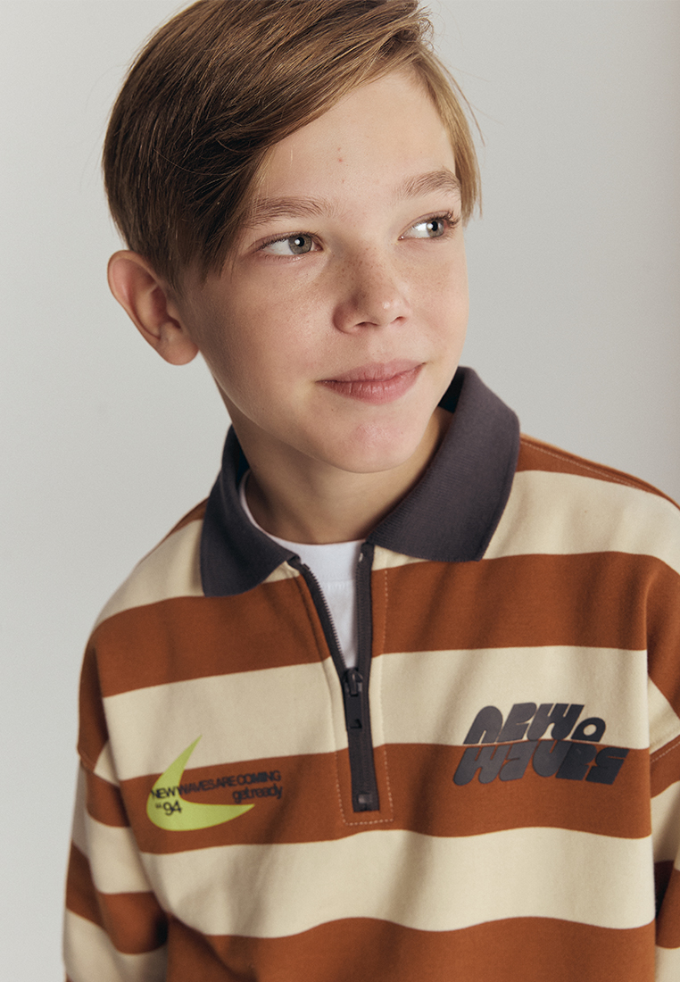 Cвитшот-поло artie W25K03T-1356M/Молочно-коричневый - фото 5