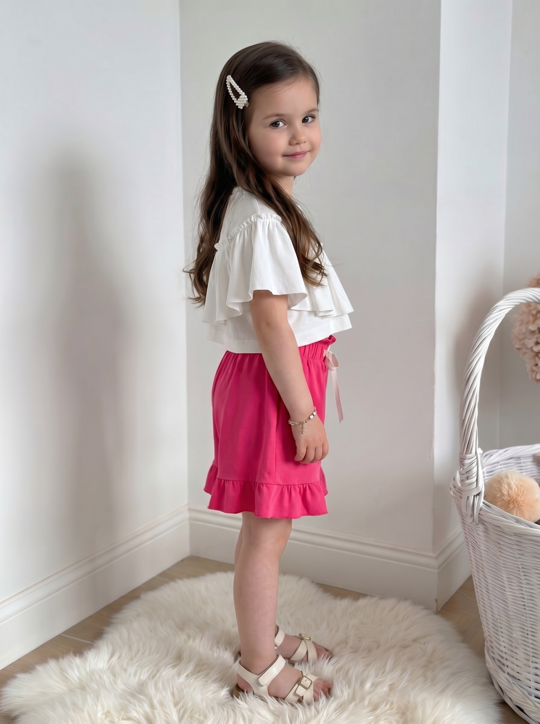 Костюм Artcher kids Костюм003Бело-розовый_с_шортами - фото 6