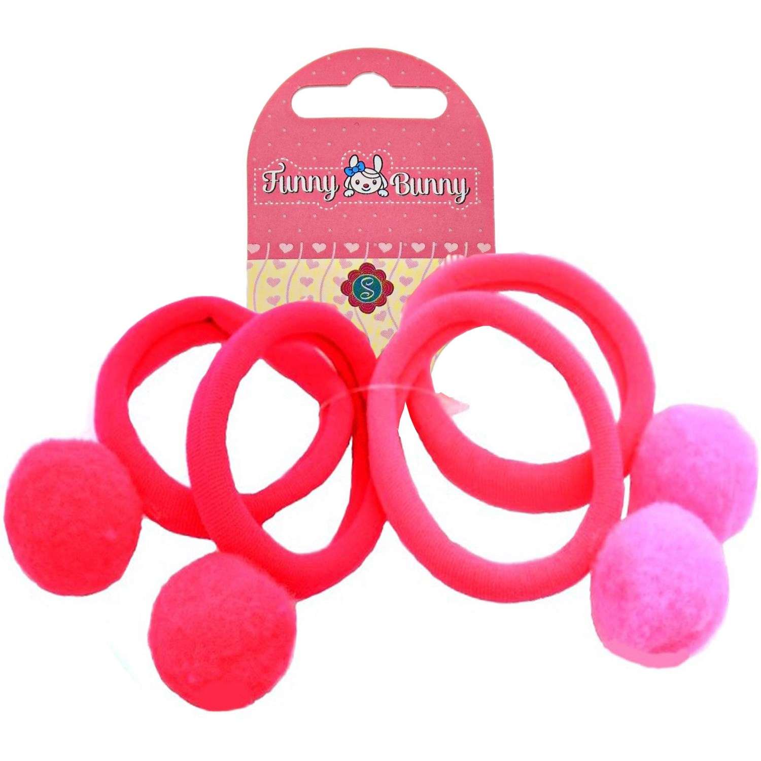 Резинка для волос FUNNY BUNNY 4шт в ассортименте DCH1-49 DCH1-49 - фото 3
