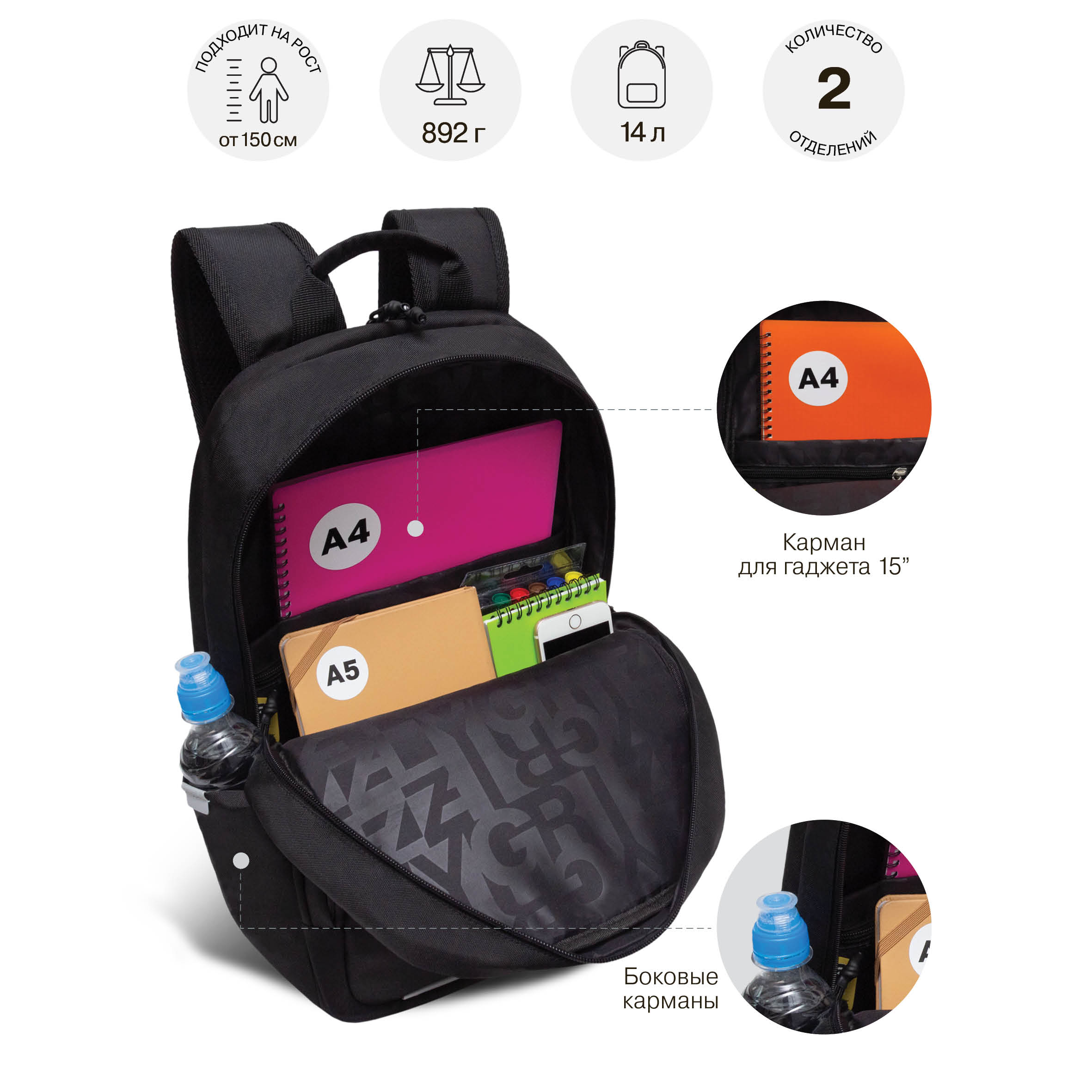 Рюкзак Grizzly для мальчика - фото 7