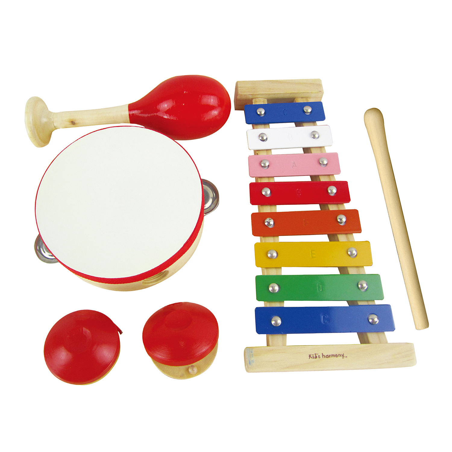 Игрушка музыкальная Kids Harmony бубен, маракас, ксилофон - фото 1