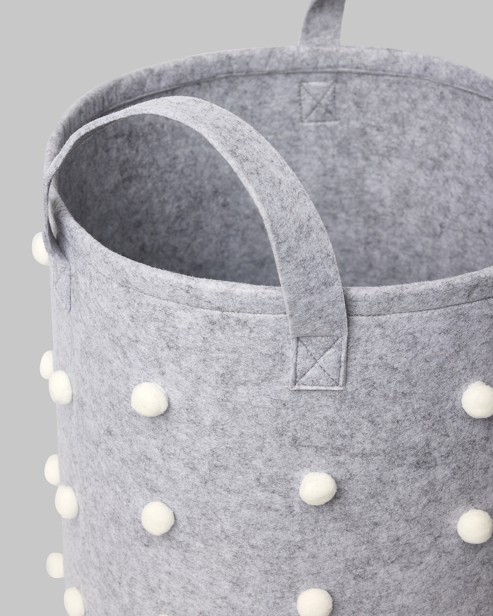 Корзина для хранения FUTURINO Home с помпонами W24FH-FH199st-GG - фото 4