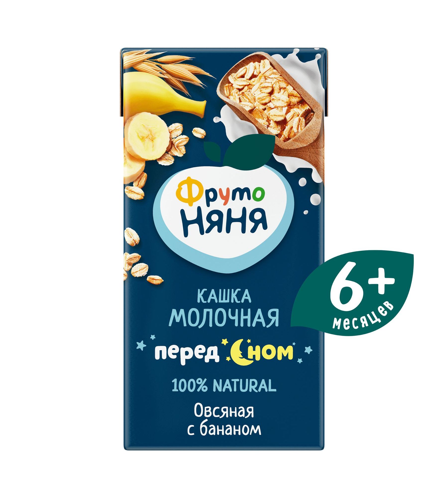 Кашка ФрутоНяня молочная овсяная с бананом 0,2 л с 6 месяцев - фото 1