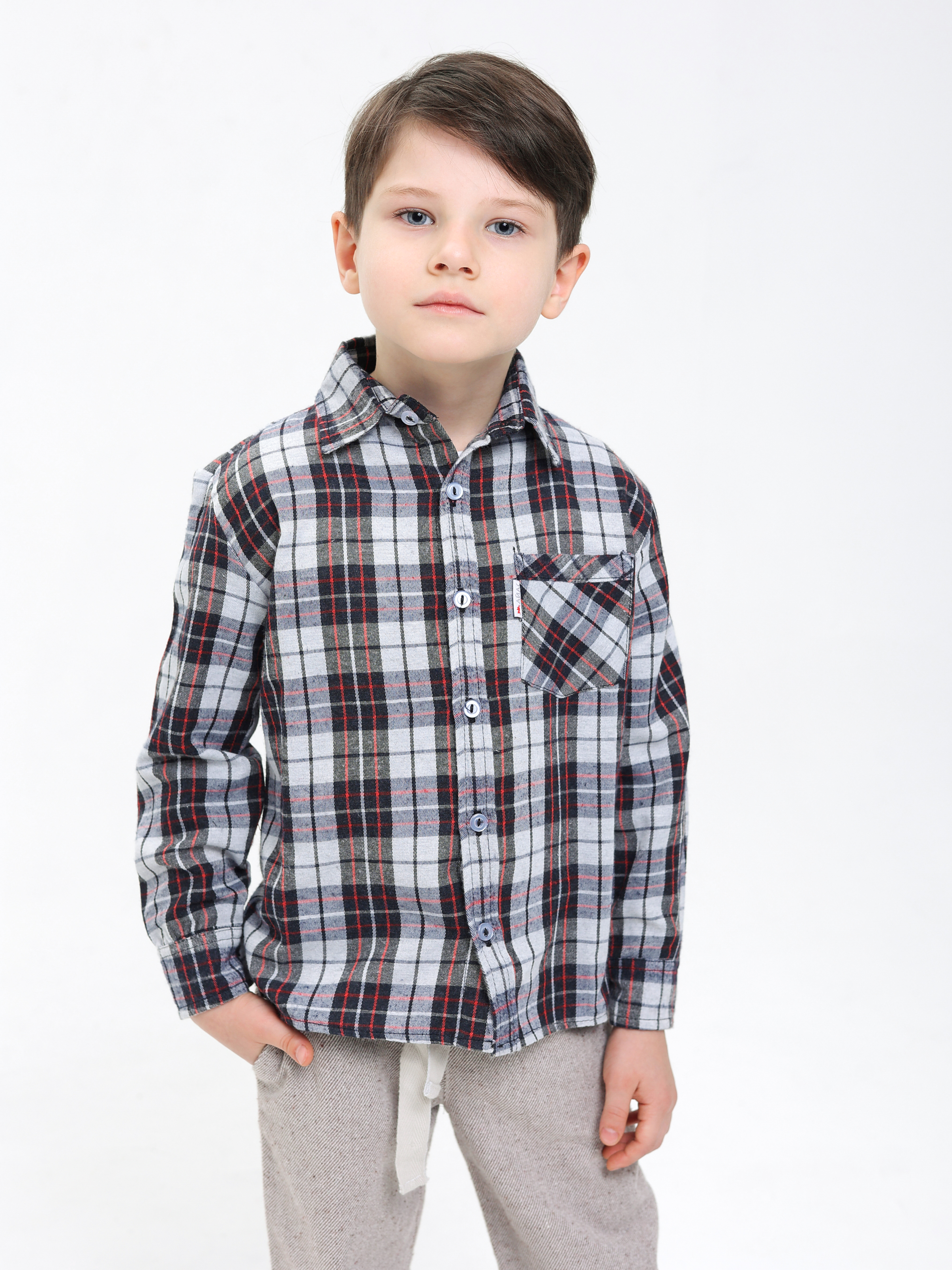 Рубашка АЙАС 16-04-23/серый - фото 3