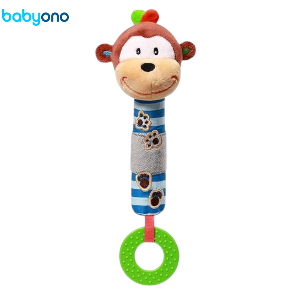 Прорезыватель Babyono Monkey George в ассортименте - фото 1