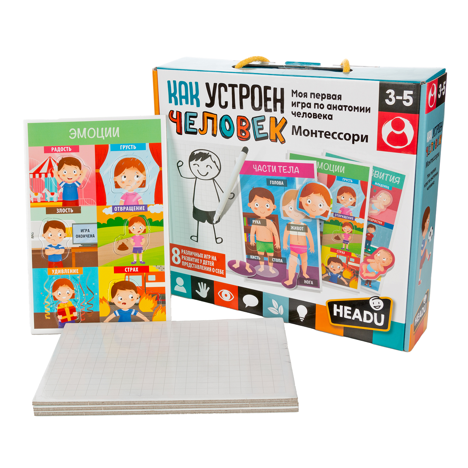 Настольная игра HEADU Как устроен человек для детей - фото 1